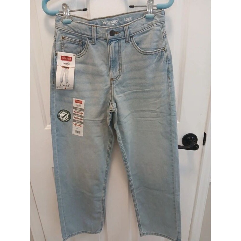 NWT Wrangler Loose sz 12 Regular 5 Star Abrasion Resistant Jeans Lightwash